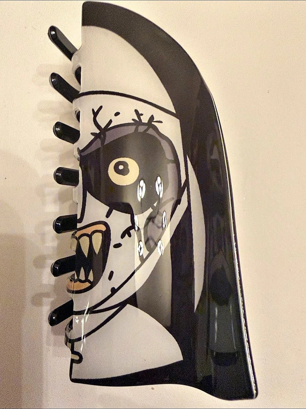 Kreepsville 666 The Nun Hair Claw Clip Black & White